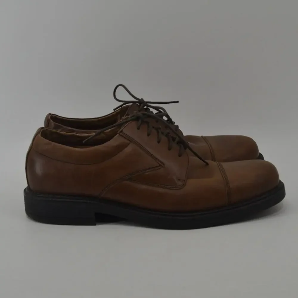 Borelli Brown Men's Oxford Lace Up Leather Round Toe Size 11